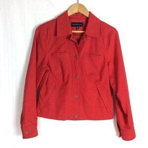 Trousers Etc Linen Blend Lightweight Short Boxy Blazer Jacket Sz 8‎
